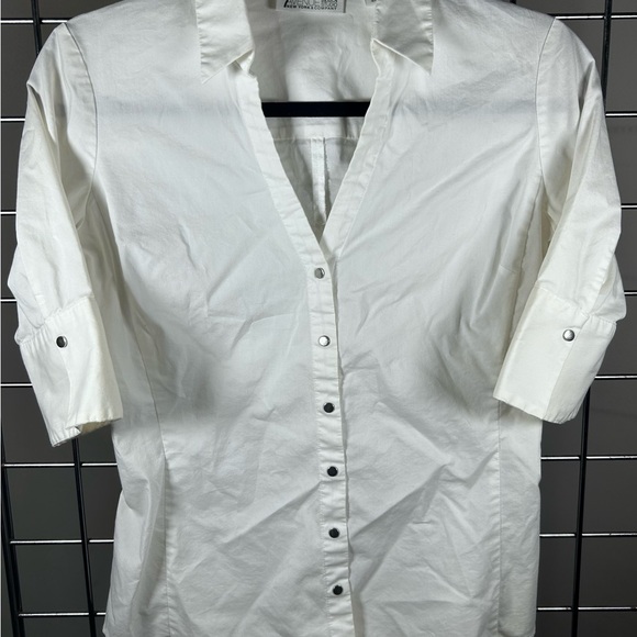7th Ave Studio Classic Women's White Button Down Shirt size XS - Picture 1 of 7